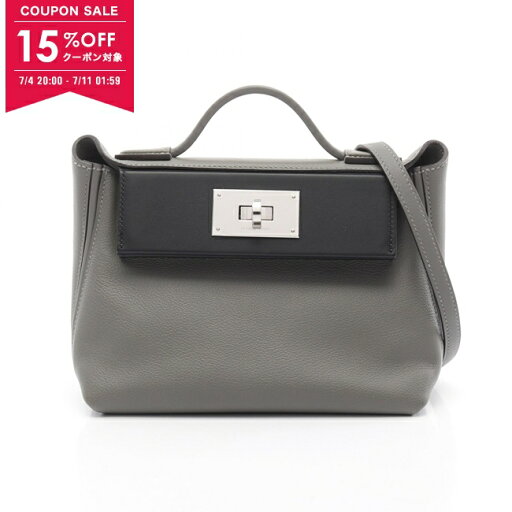 【15%OFFクーポン対象】エルメス HERMES 24/24 ヴァンキャトル21 ミニ ハンドバッグ バッグ レザー エバーカラー / ヴォースイフト エバーカラー レディース グレー系 / ブラック系 / グリメイヤー ノワール 【中古】 【15%OFFクーポン対象】エルメス HERMES 24/24 ヴァンキャトル21 ミニ ハンドバッグ バッグ レザー エバーカラー / ヴォースイフト エバーカラー レディース グレー系 / ブラック系 / グリメイヤー ノワール 【中古】