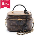 【8%OFFクーポン対象】ルイ・ヴィトン LOUIS VUITTON ヴァニティ NV PM ハンドバッグ バッグ PVCコーティングキャンバス レザー モノグラム・リバース レディース ブラウン系 / ブラック系 M45165 【中古】(4)