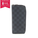 【8%OFFクーポン対象】ルイ・ヴィトン LOUIS VUITTON ジッピーウォレット ヴェルティカル ラウンド長財布 財布 PVCコーティングキャンバス ダミエ・グラフィット メンズ ブラック系 N63095 【中古】(4)