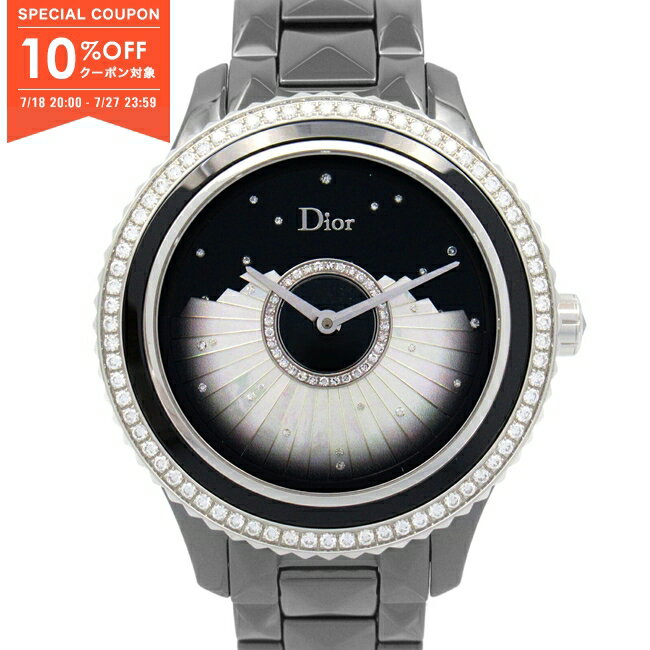 【10%OFFクーポン対象】ディオール Dior ユイット 腕時計 時計 セラミック ボーイズ ブラック系 ホワイトシェル CD124BE0C001 【中古】