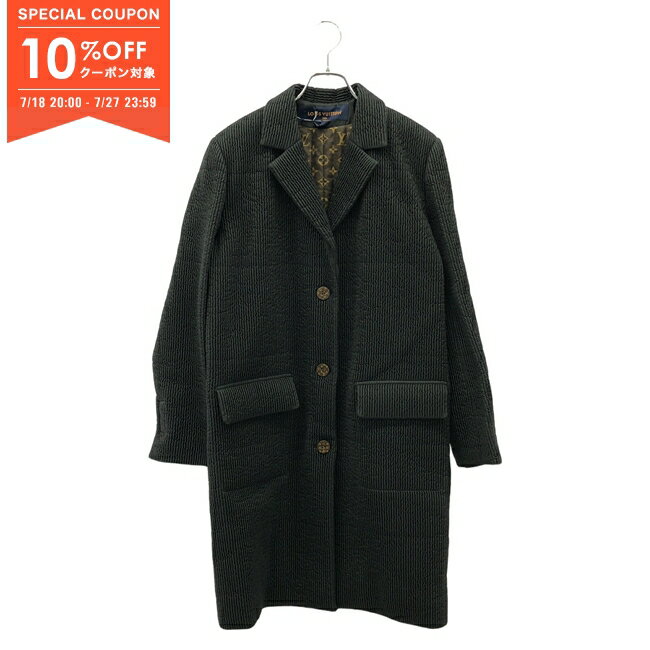 【10%OFFクーポン対象】ルイ・ヴィトン LOUIS VUITTON コート 衣料品 アウター ポリエステル レディース ブラック系 RW232WB CIN FPOW95 【中古】