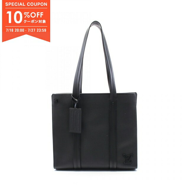 【10%OFFクーポン対象】ルイ・ヴィトン LOUIS VUITTON テイクオフ トート トートバッグ バッグ レザー アエログラム メンズ ブラック系 M57308 【中古】