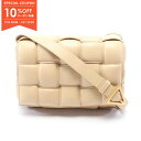 【10%OFFクーポン対象】ボッテガヴェネタ BOTTEGA VENETA パデット カセット イントレチャート ショルダーバッグ バッグ レザー レディース ベージュ系 591970 【中古】