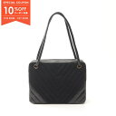 【10%OFFクーポン対象】シャネル CHANEL シェブロン Vステッチ ショルダーバッグ バッグ ラムスキン(羊革) コットンジャージー レディース ブラッ...