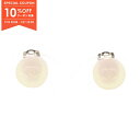 【10%OFFクーポン対象】シャネル CHANEL イヤリング ジュエリー ステンレススチール プラスチック レディース ホワイト系 / シルバー系 【中古】