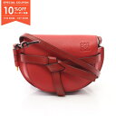 【10%OFFクーポン対象】ロエベ LOEWE ゲートバッグ ミニ ショルダーバッグ バッグ レザー レディース レッド系 321.12.U62 【中古】