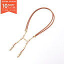 【10%OFFクーポン対象】エルメス HERMES バンブービスチェ ネックレス ジュエリー レザー GP(ゴールドメッキ) レディース ブラウン系 【中古】