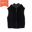 【10%OFFクーポン対象】プラダ PRADA Nappa shearling vest ベスト 衣料品 トップス ムートン レディース ブラック系 【中古】