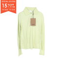 【15%OFFクーポン対象】バーバリー BURBERRY ポロシャツ 衣料品 トップス レーヨン レディース グリーン系 8041065 【中古】