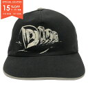 【15%OFFクーポン対象】ディオール Dior ベースボールキャップ キャップ 帽子 コットン レディース ブラック系 243C904I4511980M 【新...