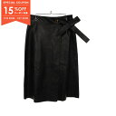 【15%OFFクーポン対象】ディオール Dior CDバックル スカート 衣料品 ボトムス レザー レディース ブラック系 345J04AL014 【中古】