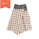 【15%OFFクーポン対象】ルイ・ヴィトン LOUIS VUITTON スカート 衣料品 ボトムス ウール シルク ラムレザー ラムレザー レディース ベージュ系 / ブラック系 / マルチカラー FHSK950WV 【中古】