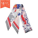 【15%OFFクーポン対象】エルメス HERMES ツイリー WOW スカーフ 衣料品 シルク シルク レディース ホワイト系 / マルチカラー 【中古】(4)