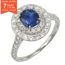 【7%OFFクーポン対象】ジュエリー JEWELRY サファイア ダイヤモンド リング リング・指輪 ジュエリー K18WG(ホワイトゴールド) ダイヤモンド サファイア レディース クリア系 / ブルー系 サファイア 3.8g 【中古】