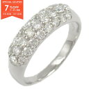【7%OFFクーポン対象】ジュエリー JEWELRY ダイヤモンド リング リング・指輪 ジュエリー K18WG(ホワイトゴールド) ダイヤモンド レディース クリア系 ダイヤ 3.8g 【中古】