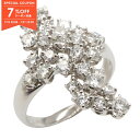 【7%OFFクーポン対象】ジュエリー JEWELRY ダイヤモンド リング リング・指輪 ジュエリー K18WG(ホワイトゴールド) ダイヤモンド レディース クリア系 ダイヤ 6.8g 【中古】