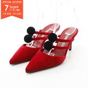 【7%OFFクーポン対象】マノロブラニク MANOLO BLAHNIK ミュール 靴 ファブリック レディース レッド系 / ブラック系 【中古】