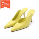 【7%OFFクーポン対象】ジアボルギーニ GIA BORGHINI abella ミュール 靴 レザー レディース グリーン系 【中古】