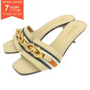 【7%OFFクーポン対象】トリーバーチ Tory Burch ミュール ミュール 靴 レザー レディース ベージュ系 【中古】