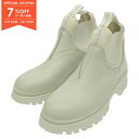 【7%OFFクーポン対象】プラダ PRADA サイドゴア ブーツ ホワイト ブーツ 靴 レザー レディース ホワイト系 【中古】
