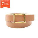 【7%OFFクーポン対象】ブルガリ BVLGARI ベルト 衣料品 レザー メンズ ブラウン系 / ゴールド系 【中古】(4)