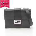【10%OFFクーポン対象】フェンディ FENDI フラット バゲット FFモチーフ ショルダーバッグ バッグ レザー メンズ レディース グレー系 / ブラッ...