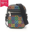 【10%OFFクーポン対象】グッチ GUCCI GGサイケデリック メッセンジャーバッグ ショルダーバッグ バッグ PVCコーティングキャンバス レザー メンズ...