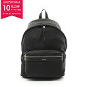 【10%OFFクーポン対象】サンローラン SAINT LAURENT シティ リュックサック バックパック バッグ ナイロン レザー メンズ レディース ブラック系 534967FAEBS1000 【新品】