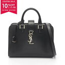 【10%OFFクーポン対象】サンローラン SAINT LAURENT ベイビーカバス ハンドバッグ バッグ レザー レディース ブラック系 472466 【中古】
