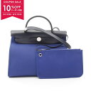 【10%OFFクーポン対象】エルメス HERMES エールバッグジップPM ブルーエレクトリック ハンドバッグ バッグ レザー トワルミリタリー トワルミリタリー レディース ブルー系 / ブラック系 H068675CKAQ 【中古】