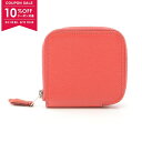 【10%OFFクーポン対象】エルメス HERMES アザップ コンパクトミニ シルクイン コインケース 財布 レザー ヴォーエプソン ヴォーエプソン レディース レッド系 【中古】