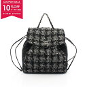 【10%OFFクーポン対象】シャネル CHANEL ココマーク リュックサック バックパック バッグ ファブリック レディース ブラック系 / グレー系 / ホワイト系 【中古】