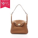 【10%OFFクーポン対象】エルメス HERMES リンディ26 ゴールド ショルダーバッグ バッグ トリヨンクレマンス トリヨンクレマンス レディース ブラウン系 【中古】(4)