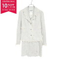 【10%OFFクーポン対象】シャネル CHANEL セットアップ 衣料品 コットン ファブリック レーヨン レディース グレー系 P24873/P24940 【中古】