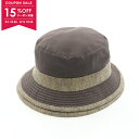 【15%OFFクーポン対象】エルメス HERMES ハット 帽子 ファブリック コットン メンズ ブラウン系 / ベージュ系 【中古】