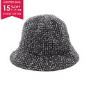 【15%OFFクーポン対象】シャネル CHANEL バケット ハット 帽子 コットン レディース ブラック系 / ホワイト系 【中古】