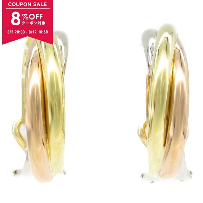 【8%OFFクーポン対象】カルティエ CARTIER トリニティピアス ピアス ジュエリー K18（イエローゴールド） K18WG（ホワイトゴールド） K18(ピンクゴールド) レディース ゴールド系 【中古】のサムネイル