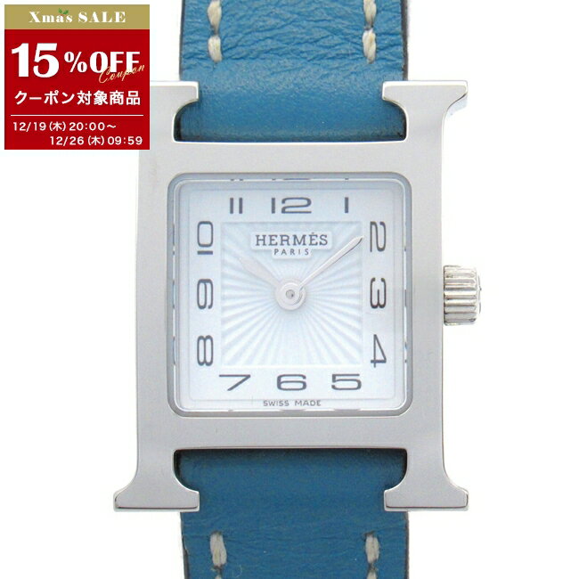 【15%OFFクーポン対象】エルメス HERMES Hウォッチ 腕時計 時計 ステンレススチール レディース ホワイト系 HH1.110 【中古】