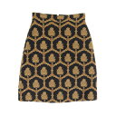 グッチ GUCCI スカート 衣料品 ボトムス レーヨン レディース ブラック系 / ブラウン系 445033 【中古】