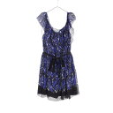 プラダ PRADA チュニック 衣料品 トップス シルク レディース ブルー系 / ブラック系 【中古】【0424-20cp】