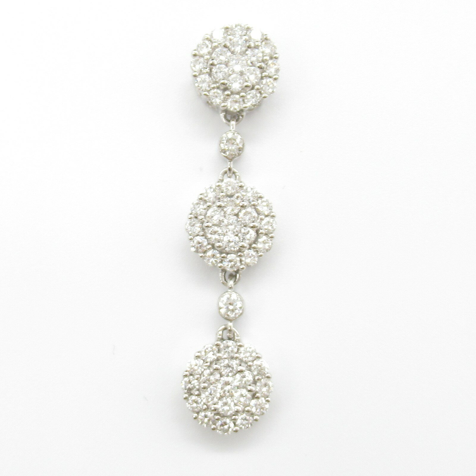 【3万円以上で10%OFFクーポン！4/21 23:59迄】ジュエリー JEWELRY ダイヤモンド トップ ペンダントトップ ジュエリー K18WG（ホワイトゴールド） ダイヤモンド レディース クリア系 【中古】