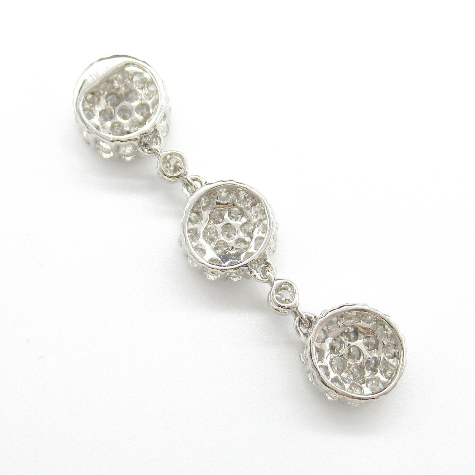 【3万円以上で10%OFFクーポン！4/21 23:59迄】ジュエリー JEWELRY ダイヤモンド トップ ペンダントトップ ジュエリー K18WG（ホワイトゴールド） ダイヤモンド レディース クリア系 【中古】