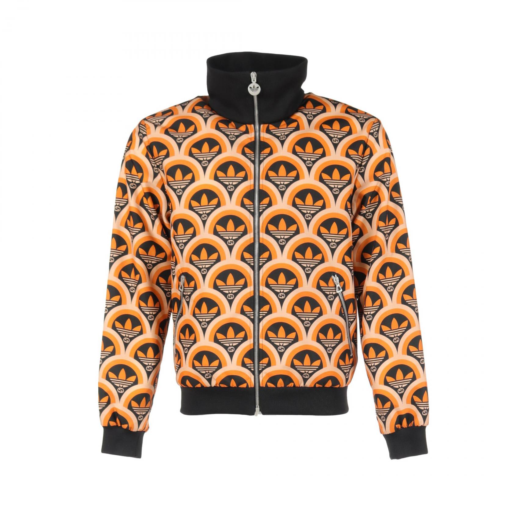 グッチ GUCCI GUCCI × adidas インターロッキングG 衣料品 アウター ナイロン メンズ オレンジ系 / ブラック系 / マルチカラー 696653 【中古】