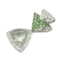 ジュエリー JEWELRY クォーツ ダイヤ ガーネット トップ ペンダントトップ ジュエリー K18WG(ホワイトゴールド) ダイヤモンド クォーツ/ガーネット レディース クリア系 / グリーン系 【中古】