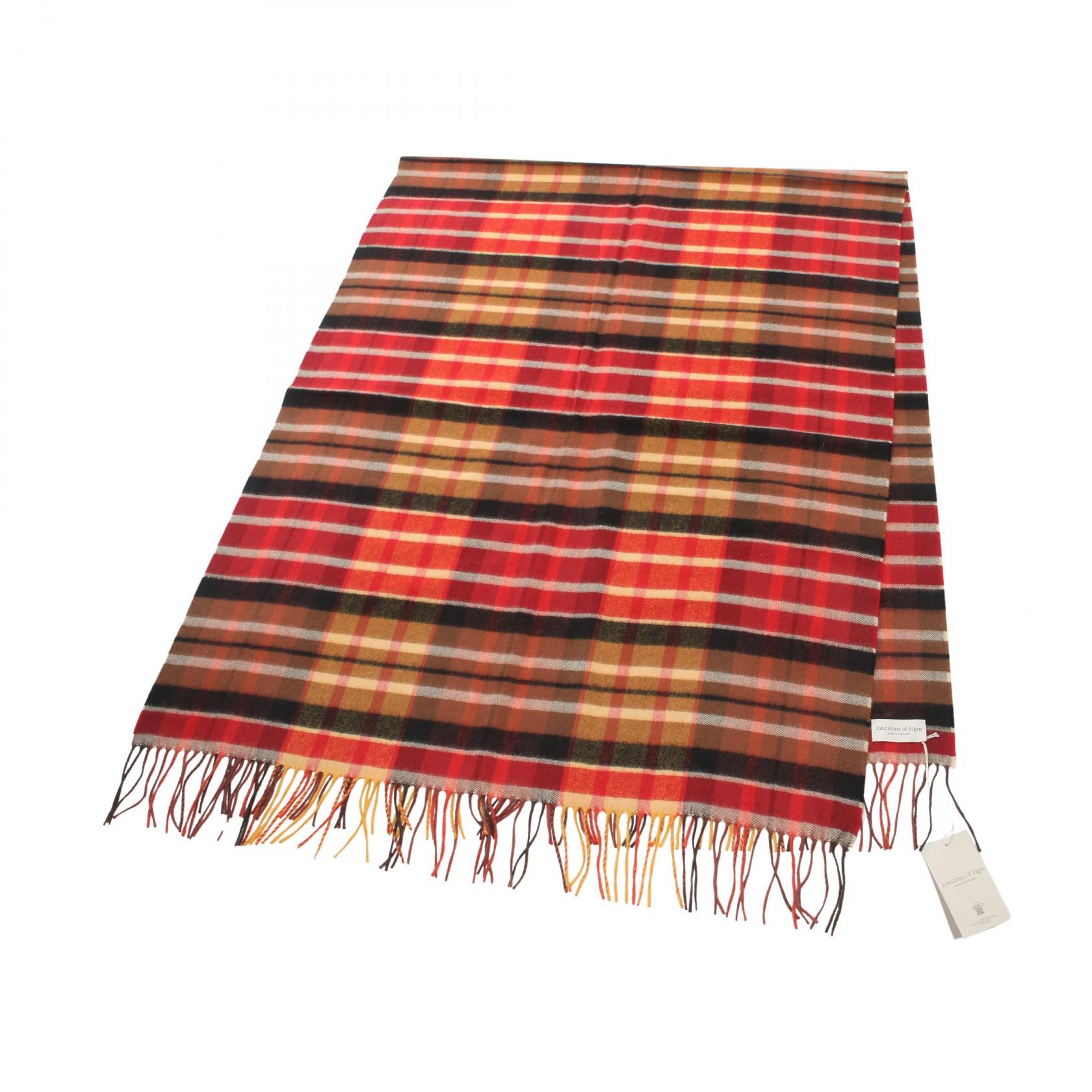 ジョンストンズ JOHNSTONS マフラー 衣料品 カシミヤ レディース ブラウン系 / レッド系 / マルチカラー WA56RU7186 【中古】