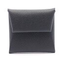 エルメス HERMES バスティア コインケース 財布 シェーブル シェーブル レディース ブラック系 【中古】