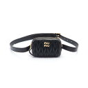 ミュウ ミュウ Miu Miu MATELASSE マテラッセ ウエストバッグ ボディバッグ バッグ レザー レディース ブラック系 5CC5682FPPF00...