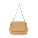 シャネル CHANEL チョコバー ショルダーバッグ バッグ ラムスキン(羊革) レディース ベージュ系 【中古】