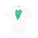 プレイコムデギャルソン PLAY COMME des GARCONS ダブルハート カットソー 衣料品 トップス コットン メンズ ホワイト系 / グリーン系 ...