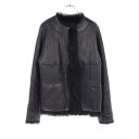 エルメス HERMES 革ジャン 衣料品 アウター ラムレザー レディース ブラック系 【中古】